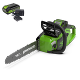 Цепная пила Greenworks GD40CS18K2 40V (40 см) аккумуляторная, с АКБ 2 А/ч и ЗУ
