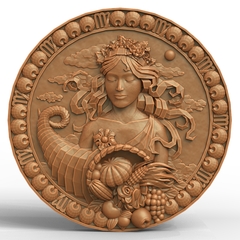 Силиконовый молд № 394 медальон Дева 6 см