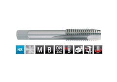 Метчик М 3,0х0,5 (Однопроходный, скв.) DIN352 HSS-G 6h B/4-5P 40мм a=2,7 Ruko 231030