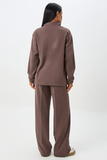 Костюм для беременных и кормящих 19194 тёмно-коричневый меланж