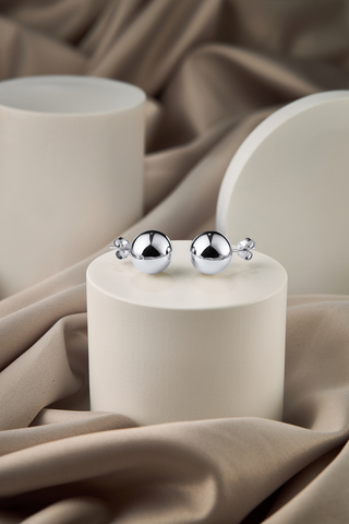 Серьги серебряные 925 шары