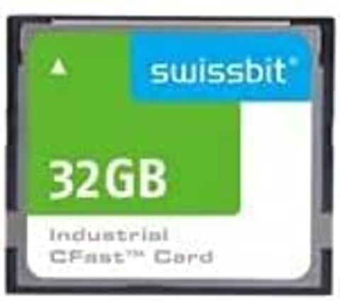 Карта памяти промышленная Swissbit 32GB Industrial CFast memory card, F-50, MLC Flash, -40°C ~ 85°C