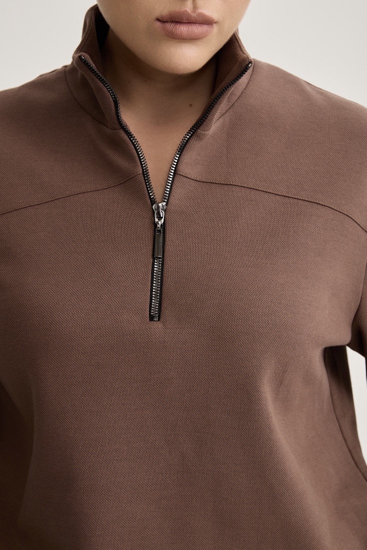 Свитшот пике, мокко