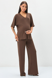 Костюм для беременных 18534 коричневый