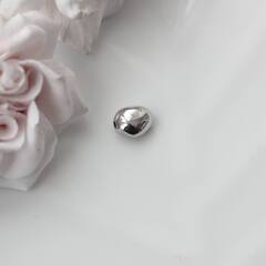 УЦЕНКА!!! Бусина спейсер, 10*9 мм, родий, У100