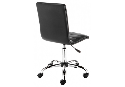 Офисное кресло для персонала и руководителя Компьютерный стул Midl черный 40*40*90 Хромированный металл /Черный