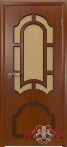Дверь 3ДР2 (макоре, остекленная шпонированная), фабрика Владимирская фабрика дверей