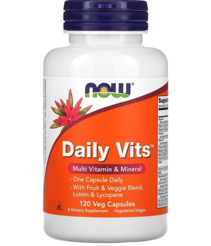 Now foods, Daily Vits, мультивитамины и микроэлементы, 120 вегетарианских капсул