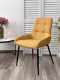 фото 3 Стул CARACAS Barrel-48 Горчичный, ткань / черный каркас / Товарный знак DISAUR на profcook.ru