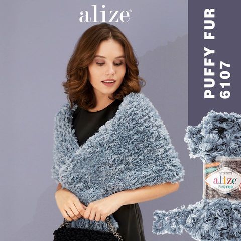 Пряжа Alize Puffy Fur цвет 6107