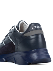 Кожаные кроссовки Iceberg 1300 синие в интернет магазине