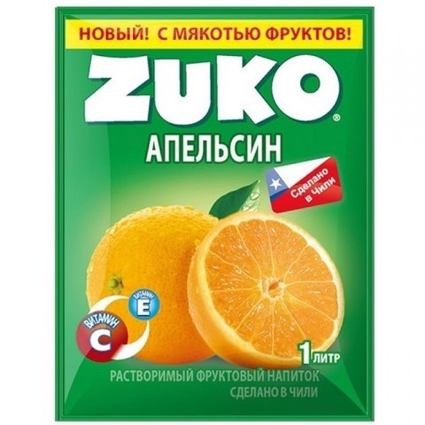 Растворимый напиток Zuko Апельсин 25 г