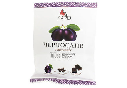 Конфеты шоколадные Sand "Чернослив в шоколаде", 135г