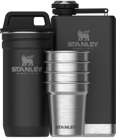 Набор стопок STANLEY Adventure 0,59ML c флягой 0,23L черный