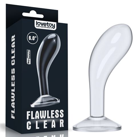 Прозрачный стимулятор простаты Flawless Clear Prostate Plug - 15 см. - Lovetoy LV310019