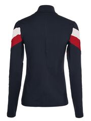 Женская теннисная куртка Tommy Hilfiger Slim Full Zip Top LS - desert sky/primary red