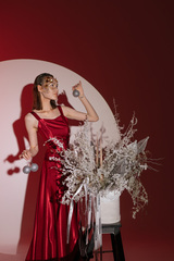 Новогодняя композиция со свечами "Снежные просторы"