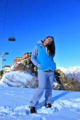 Жилетка утеплённая женская джинс