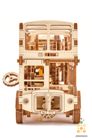 Лондонский автобус Wooden City - Деревянный конструктор, сборная модель, 3D пазл