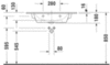 Раковина мебельная компакт Duravit Me by Starck 2342830000
