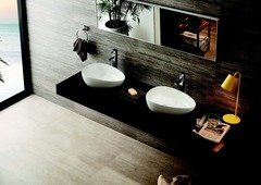 PU3300 Накладная раковина-чаша нано, тонокстенная, трехугольная белая