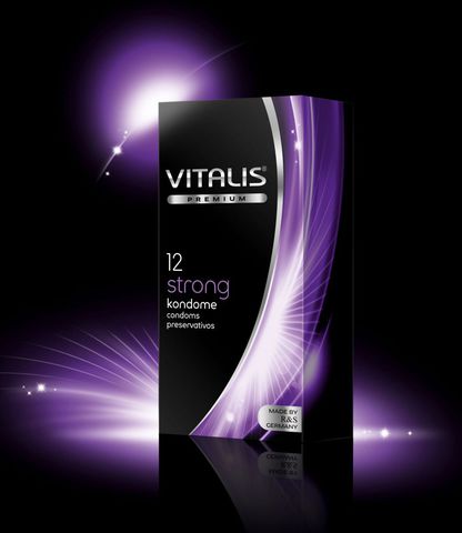 Презервативы с утолщённой стенкой VITALIS PREMIUM strong - 12 шт. - Vitalis VITALIS VITALIS PREMIUM №12 strong
