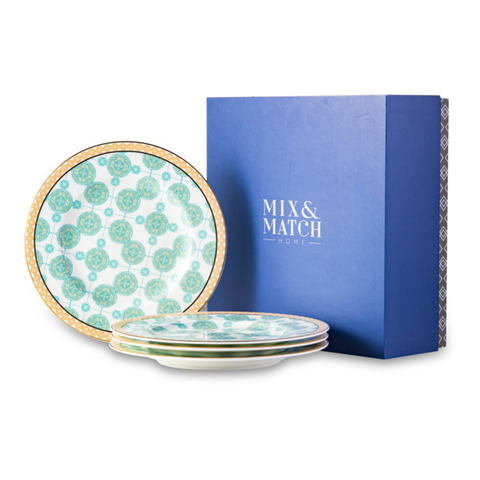 Набор тарелок десертных 4шт 20.5см Mix&Match Home Максим
