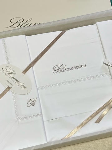 Постельное белье 2 спальное евро Blumarine Blunotte Bianco 1637