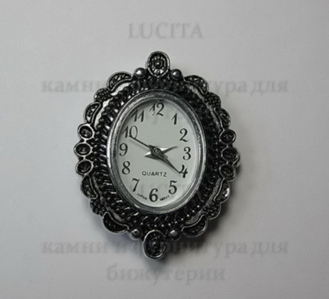 Основа для часов (цвет - античное серебро) 33х26,5х7 мм ()