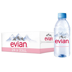 Вода минеральная Evian негазированная 0.33 л (24 штуки в упаковке)