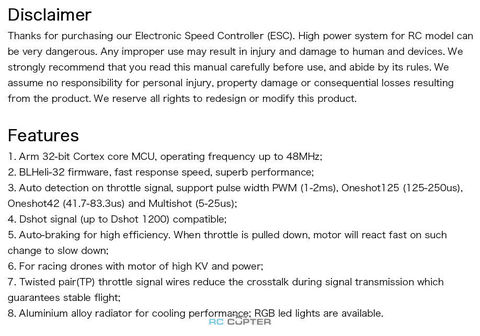 ESC регулятор мотора T-Motor F45A 6S 4IN1 v2