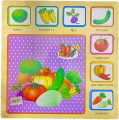 Деревянный Пазл Kids Овощи/Фрукты, размер 30см*30см