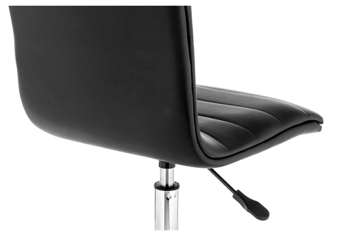 Офисное кресло для персонала и руководителя Компьютерный стул Midl черный 40*40*90 Хромированный металл /Черный