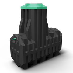 Септик Мультпласт Термит Трансформер 1.5 PR 1500 л. горизонтальный / 600 л. в сутки / 2-3 чел. / принудительный сброс (2000x800x2000см;108кг;черный) - арт.555479