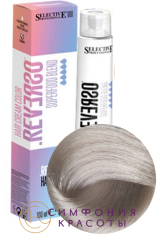 Крем-краска без аммиака Reverso Hair Color Тонер Пепельный Selective, 100 мл