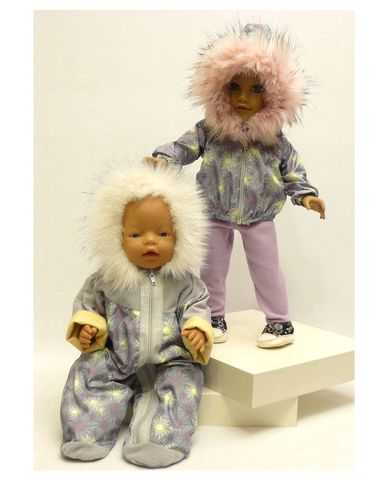Комбинезон с мехом - На кукле. Одежда для кукол, пупсов и мягких игрушек.