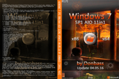 Windows 7 SP1 x86/x64 AIO 11in1 Update 04.05.16 by Donbass [2016, RUS]