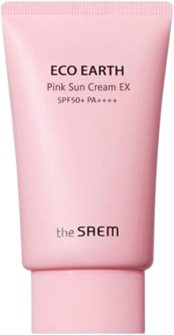 The Saem Eco Earth Pink Sun Cream EX Крем солнцезащитный лечебный успокаивающий