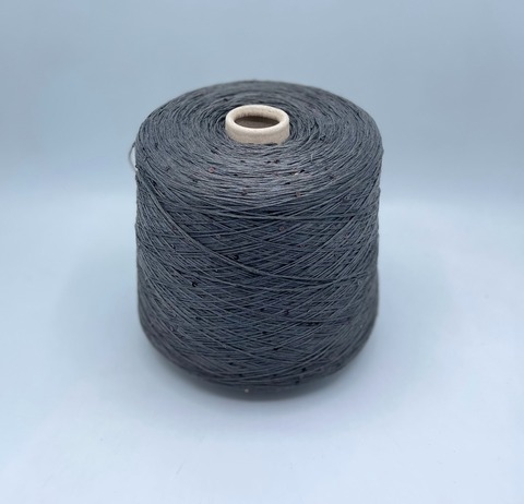 G&G Filati  (пр.Италия),art-Bellino, 390м/100гр, 100%Лен+пайетка(черная) , цвет-Битум, арт-34050