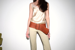 Широкий ремень коричневый