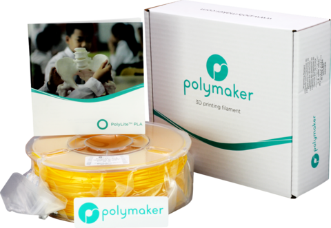 Пластик для 3D-принтера PolyMaker PolyLite PLA, 1.75 мм, 1 кг, Желтый