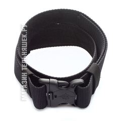 Купить Ремень стропяной МВД нового образца Черный с пряжкой Фастекс с тиснением в Магазине тельняшек