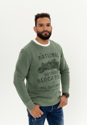 Свитшот Bowery NYC "Hotrod" Vintage Army