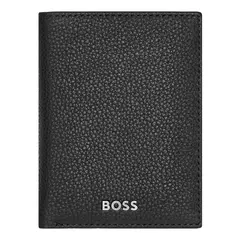 Визитница складная кожаная HB Classic Grained Black