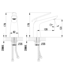 Смеситель для умывальника монолитный LEMARK MELANGE – LM4906CW