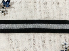 Лента лампасная трикотажная люрекс, ш. 2,5 см.