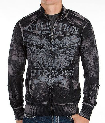 Affliction | Толстовка мужская Approval Sweatshirt A9201 перед на модели