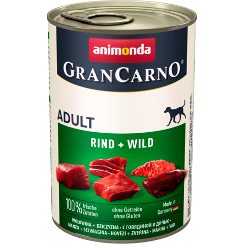 Animonda Gran Carno Original Adult консервы с говядиной и дичью для взрослых собак 400г