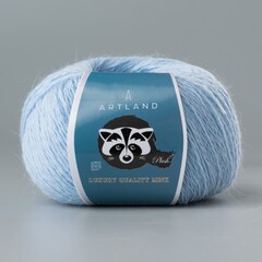 Пряжа "Норка" длинноворсовая Luxury, пух норки-70 % нейлон-30 %, голубой