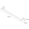 FIXSEN FX-15001A Полотенцедержатель трубчатый Fixsen Lux Chrome, 60см (FX-15001A)